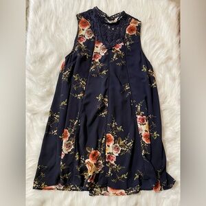 Umgee navy floral dress size medium